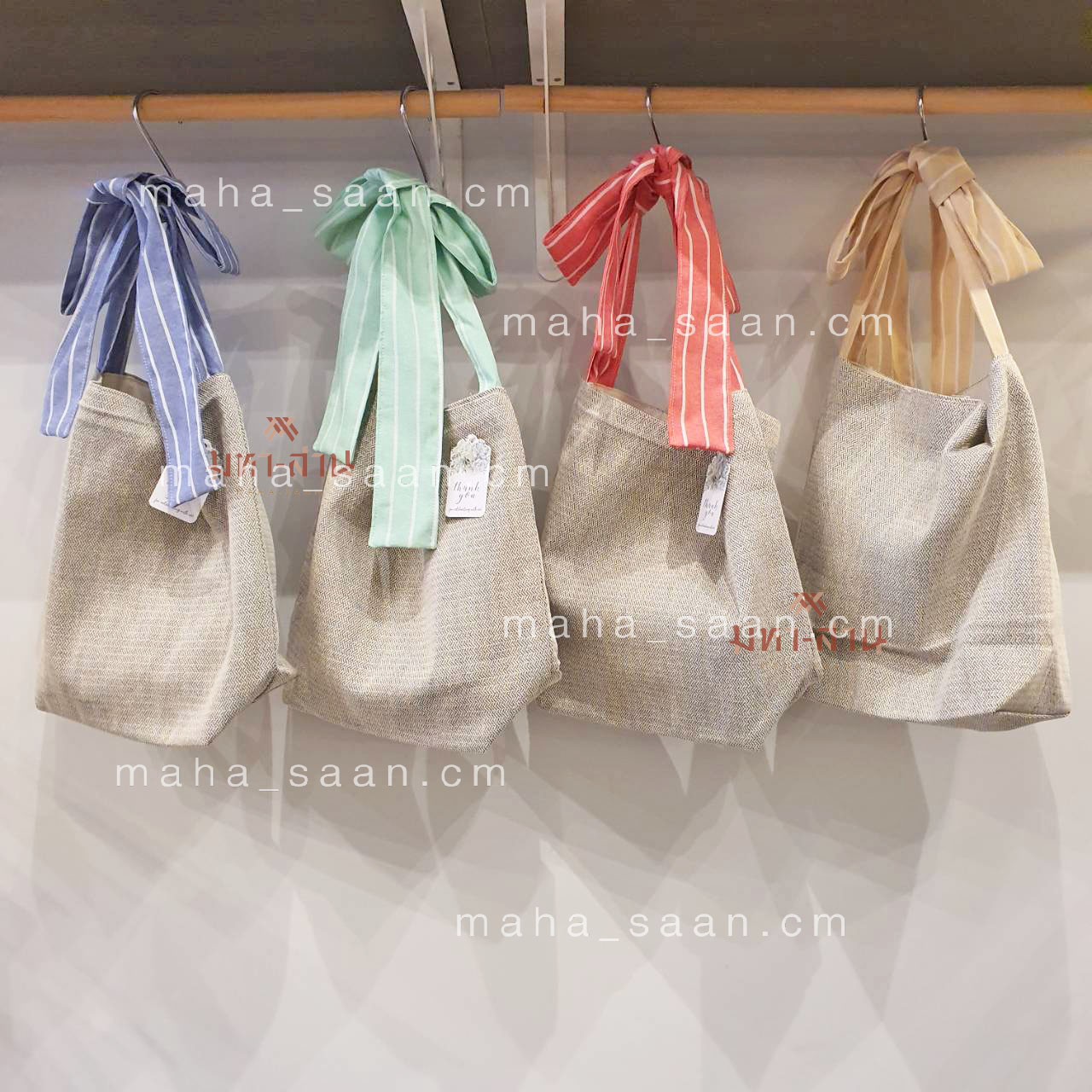 กระเป๋าผ้าผูกโบว์ น่ารัก คละแบบ💐