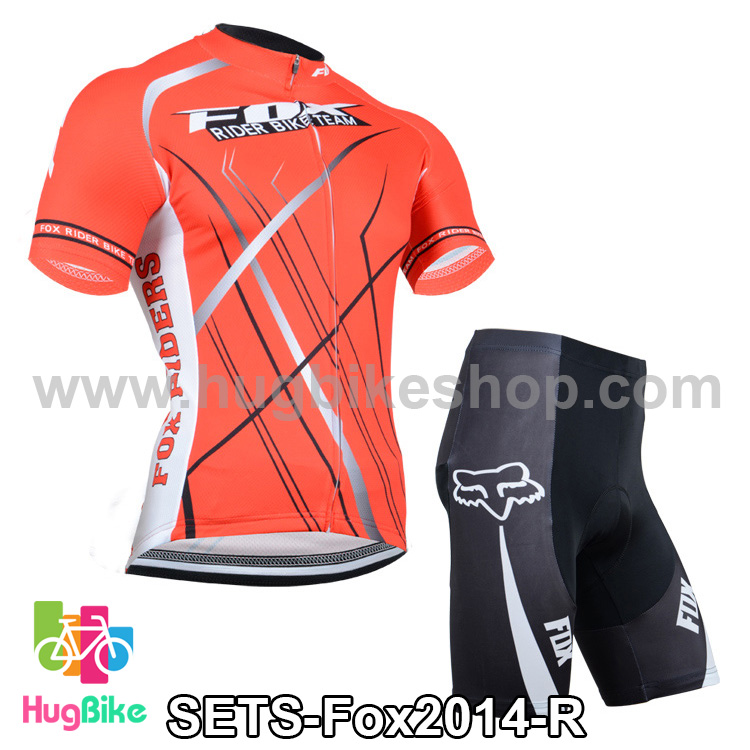 ชุดจักรยานแขนสั้นทีม Fox 14 (05) สีแดง
