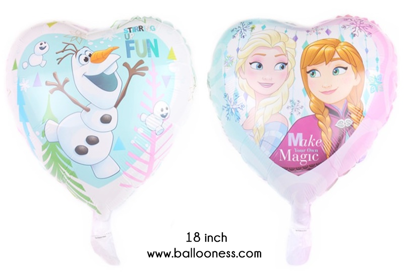 ลูกโป่งหัวใจเอลซ่า ขนาด 18 นิ้ว / Elsa Foil Balloon 18 inch