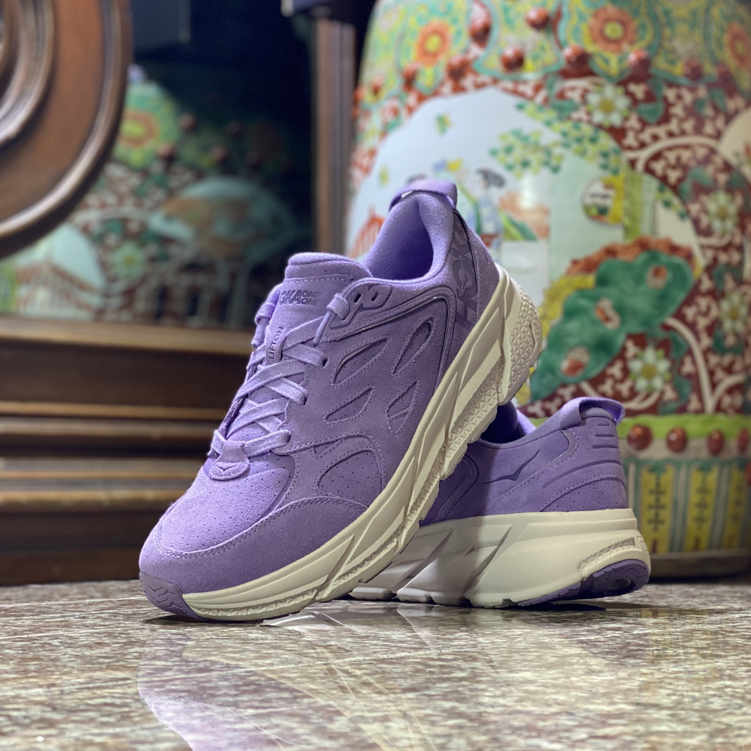 รองเท้า HOKA Clifton L Suede ‘Chalk Violet’ EXCLUSIVE (M9/9.5US)