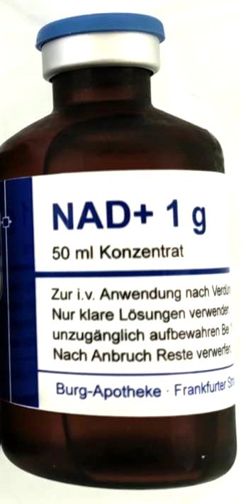 NAD+ NAD+ (Oxidized Form): activates sirtuins and supports DNA repair processes. 1G / 50 ml. GERMANY