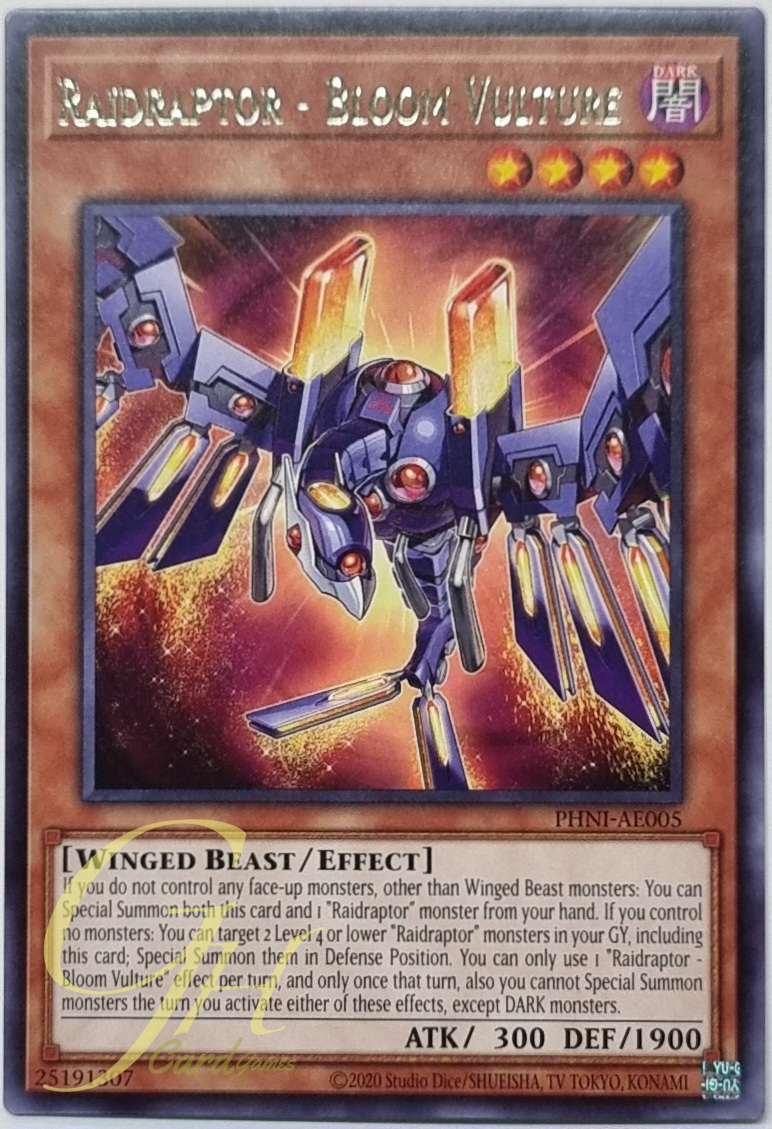 Yugioh [PHNI-AE005] Raidraptor - Bloom Vulture (Rare)