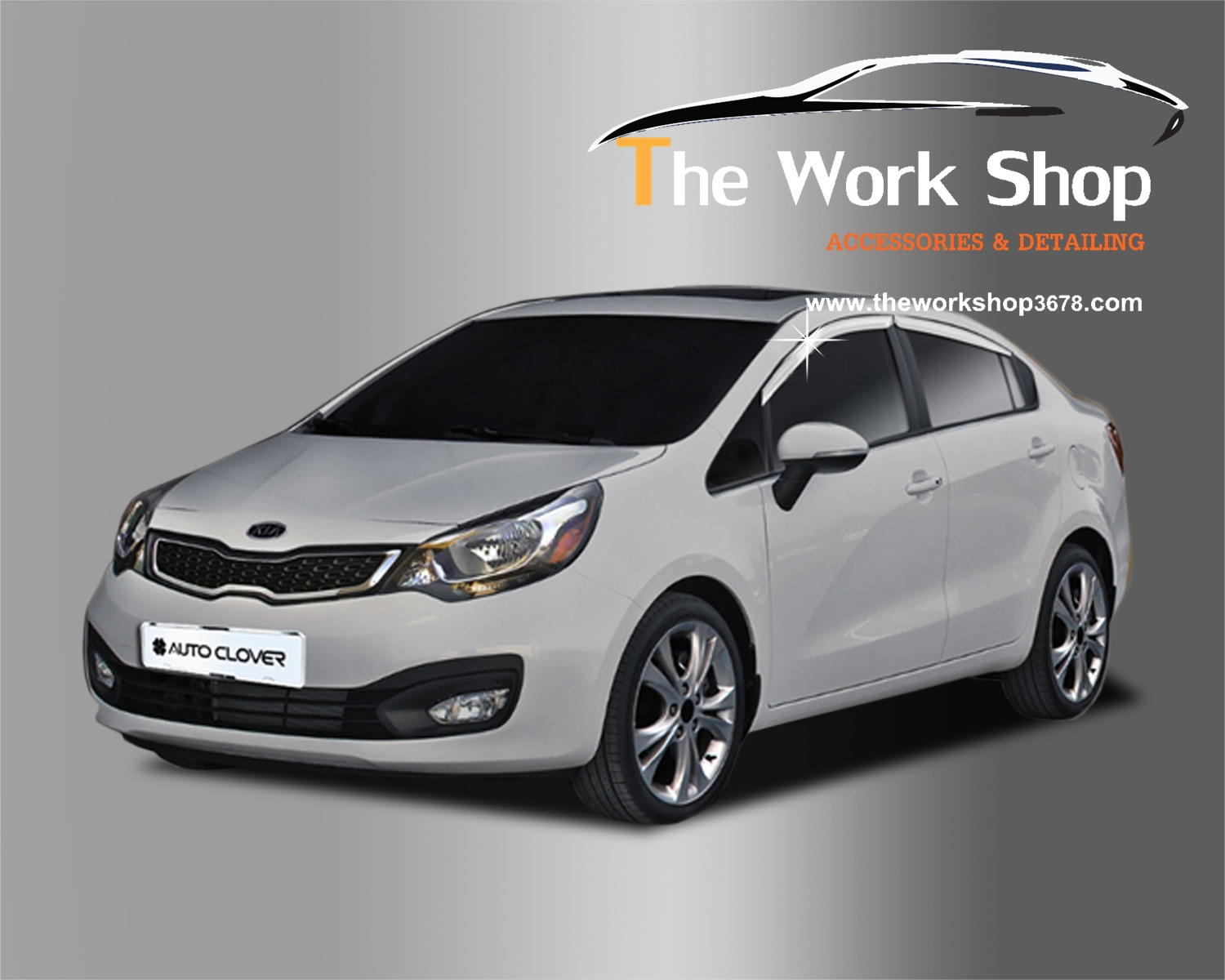 Chrome Door Visor for Rio 4 Door ( กันสาดแบบโครเมี่ยม )