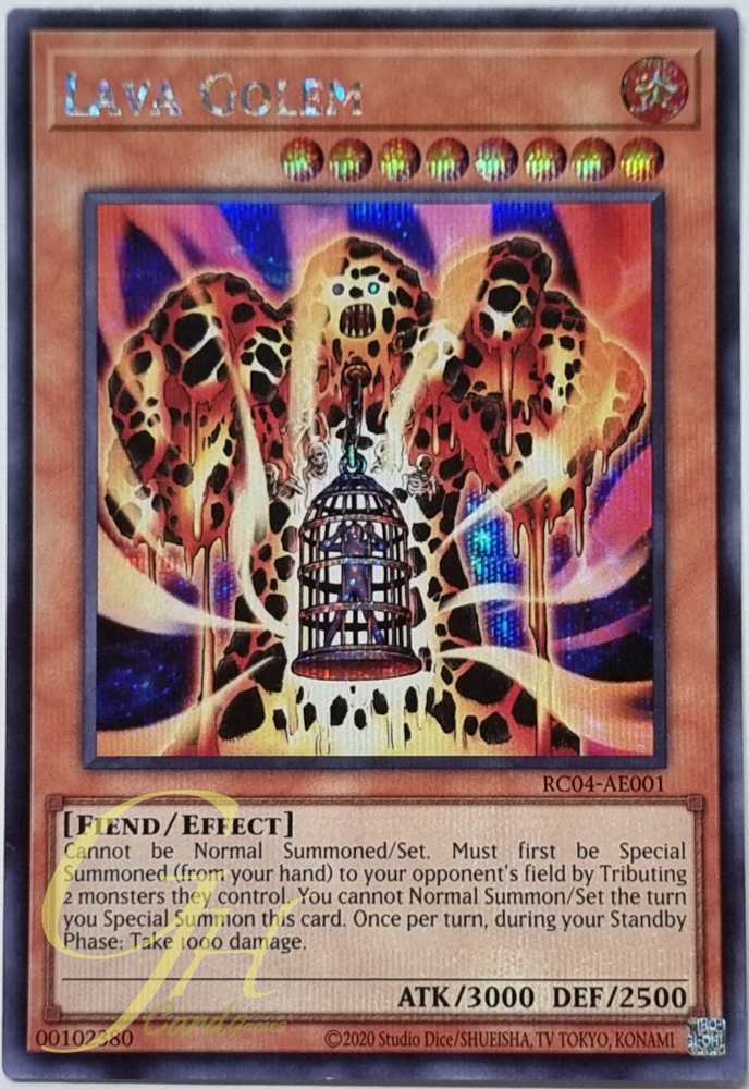 Yugioh [RC04-AE001] Lava Golem (Secret Rare)