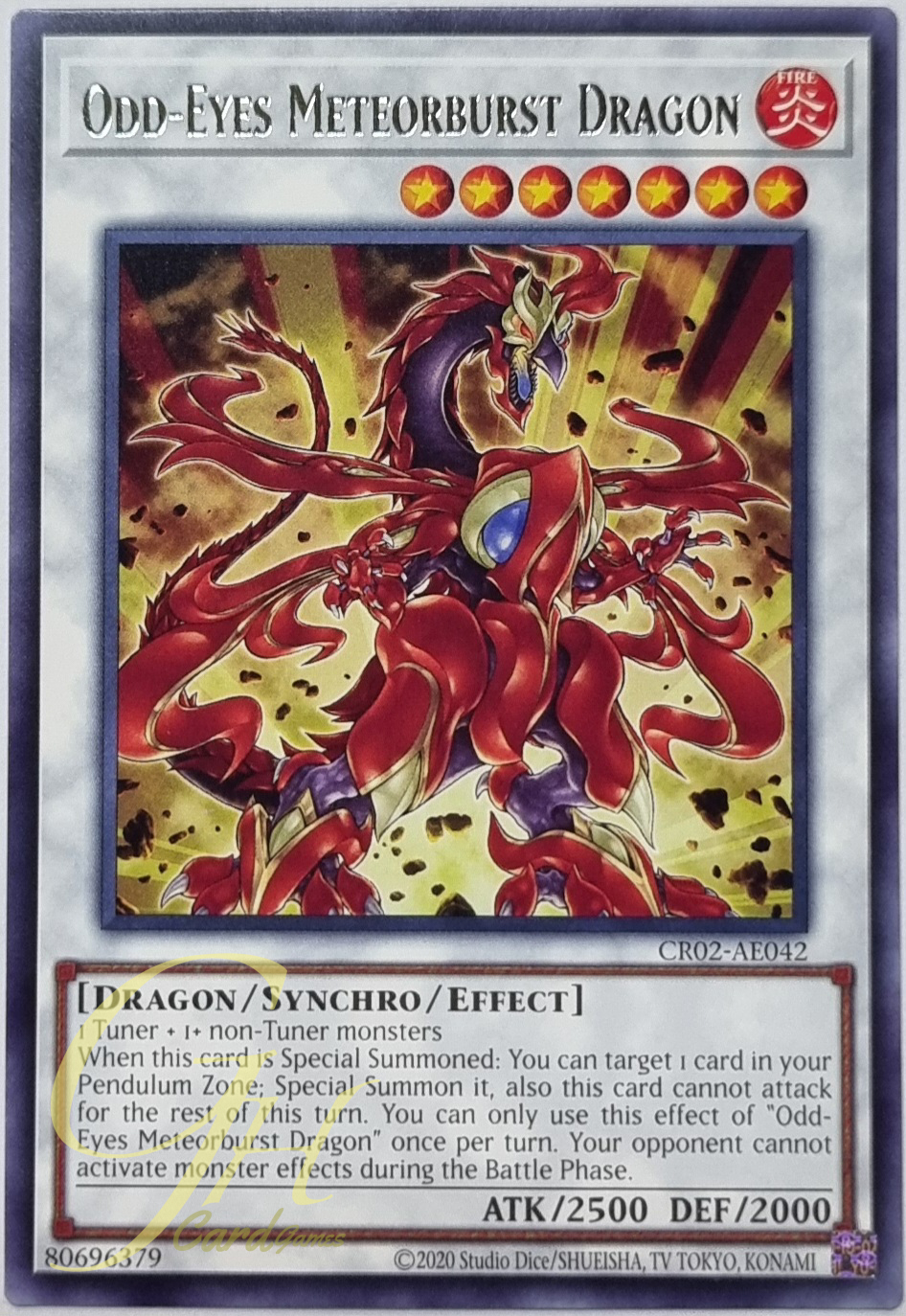 Yugioh [CR02-AE042] Odd-Eyes Meteorburst Dragon (Rare)