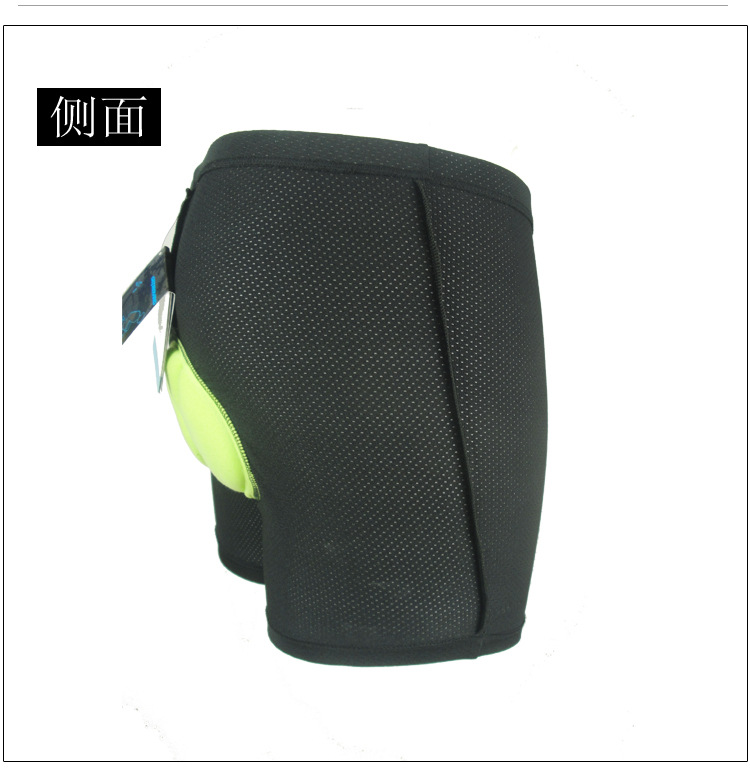 กางเกงจักรยาน Boxer GetMoving กางเกงสีดำ เป้าเจลสีเขียว