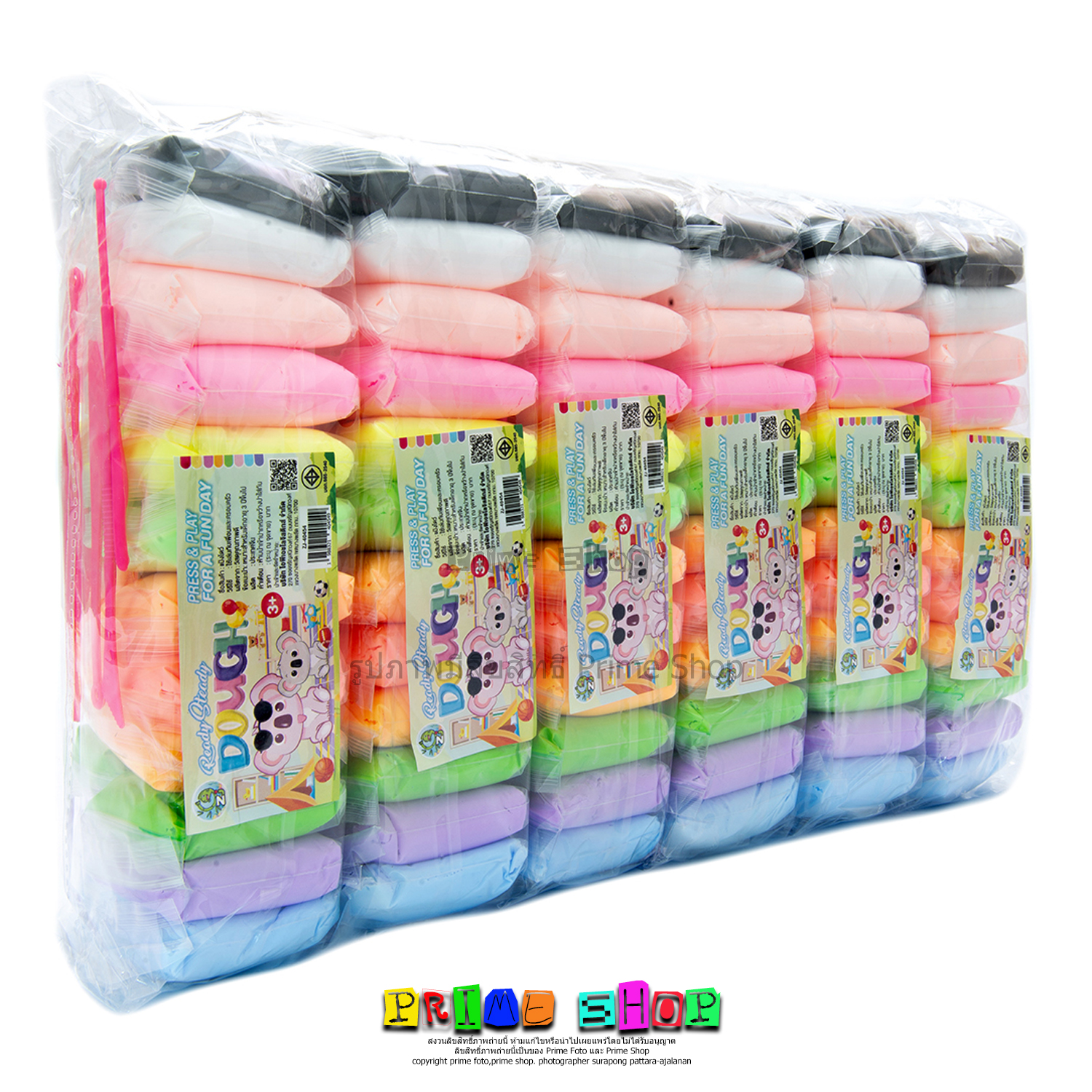 ดินเบา 12 สี โทนสีอ่อน ขนาด 10 กรัม แบบแพ็ค 12 ชุด