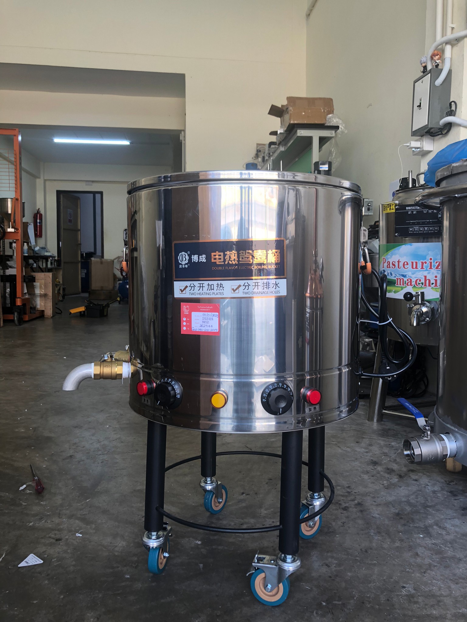 หม้อต้มน้ำไฟฟ้าสแตนเลส 304 ให้ความร้อนและเก็บความร้อนในเครื่องเดียว หม้อต้มซุป BC-YYT