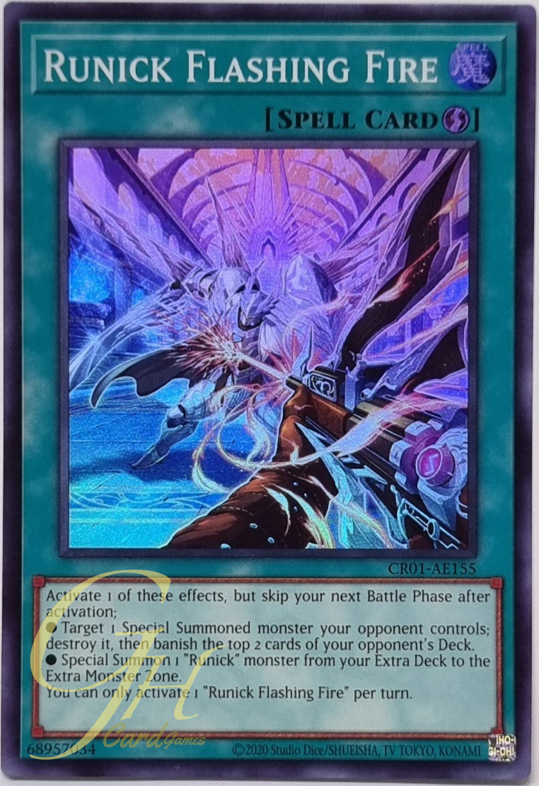 Yugioh [CR01-AE155] Runick Flashing Fire (Super Rare)