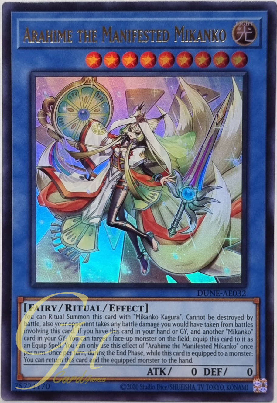 Yugioh [DUNE-AE032] Arahime the Manifested Mikanko (Ultra Rare)