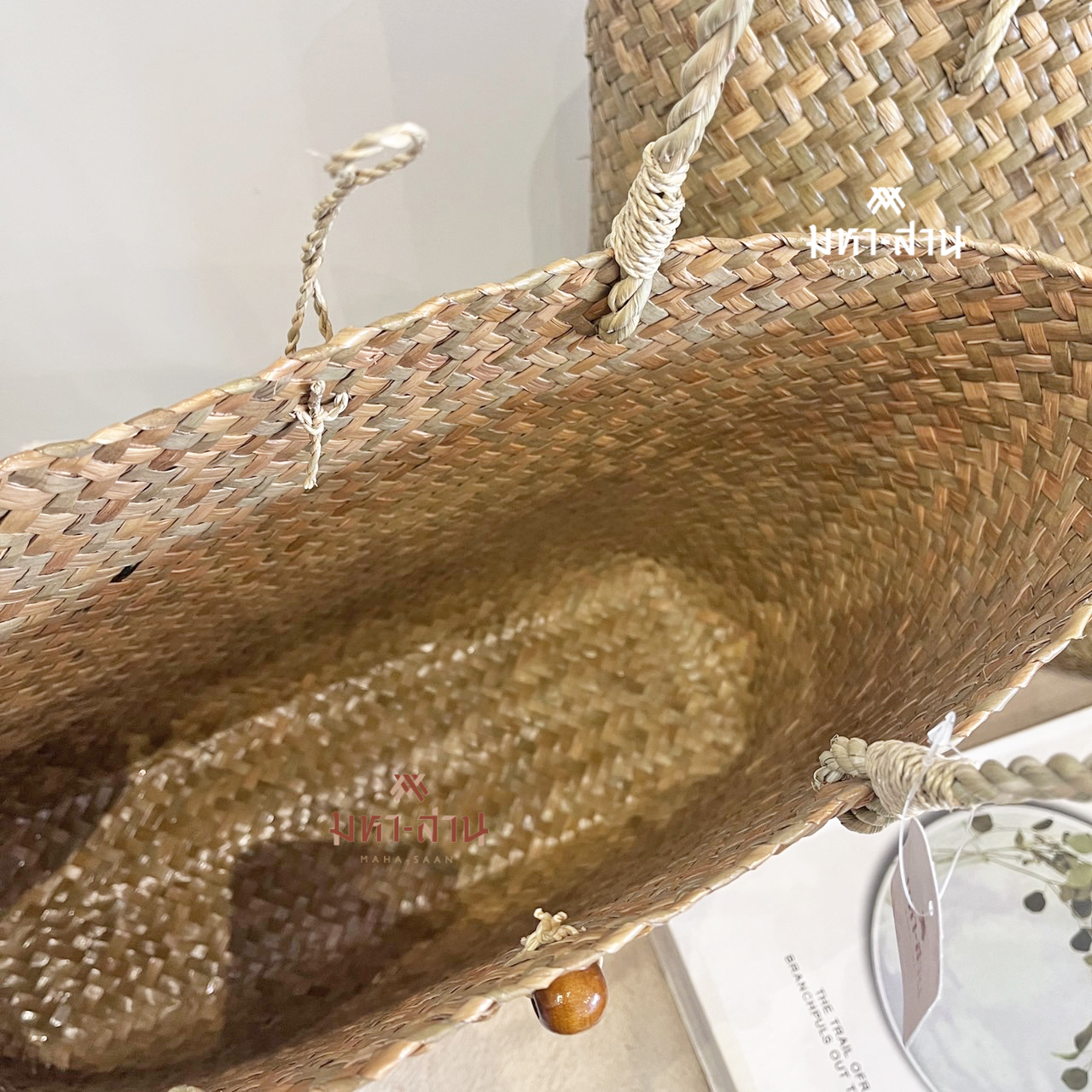 กระเป๋ากระจูด สะพาย สีธรรมชาติ basket bag 🍃