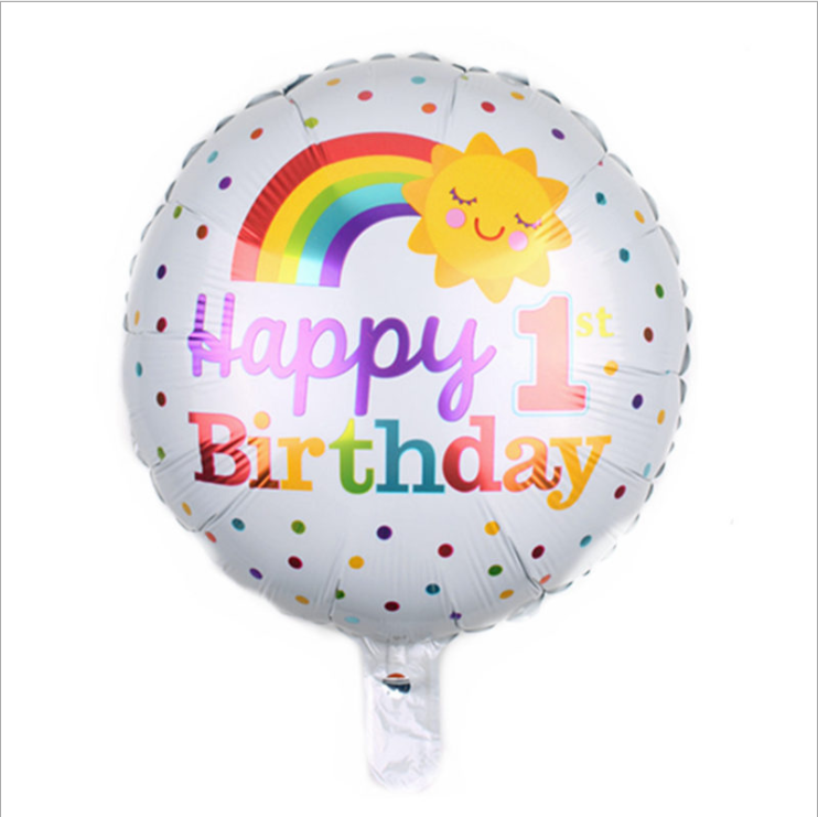 ลูกโป่งฟอยล์ Happy 1 Birthday ขนาด18นิ้ว
