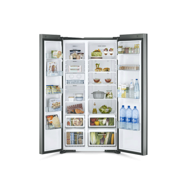 Hitachi ตู้เย็น 2 ประตู Side by Side 21 คิว รุ่น RS600PTH0 Dual Fan Cooling x Inverter สอบถามสินค้า พร้อมส่วนลด ทัก line @srchomelcd