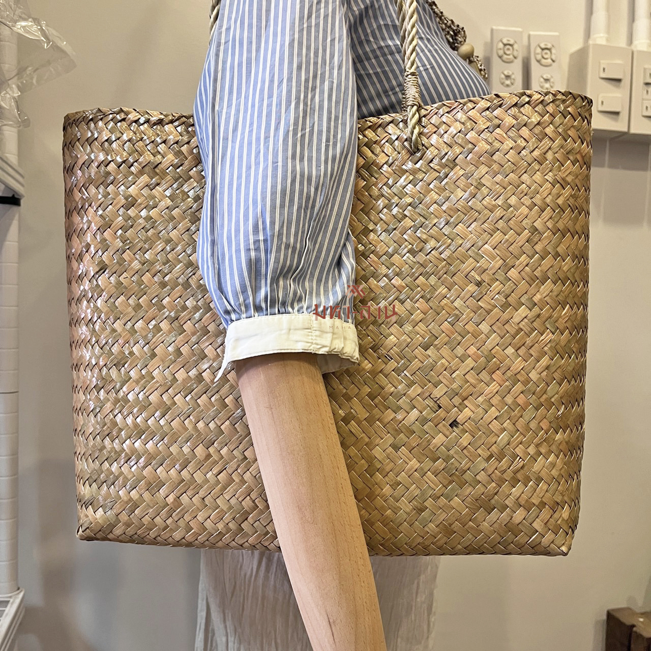 กระเป๋ากระจูด สะพาย สีธรรมชาติ basket bag 🍃