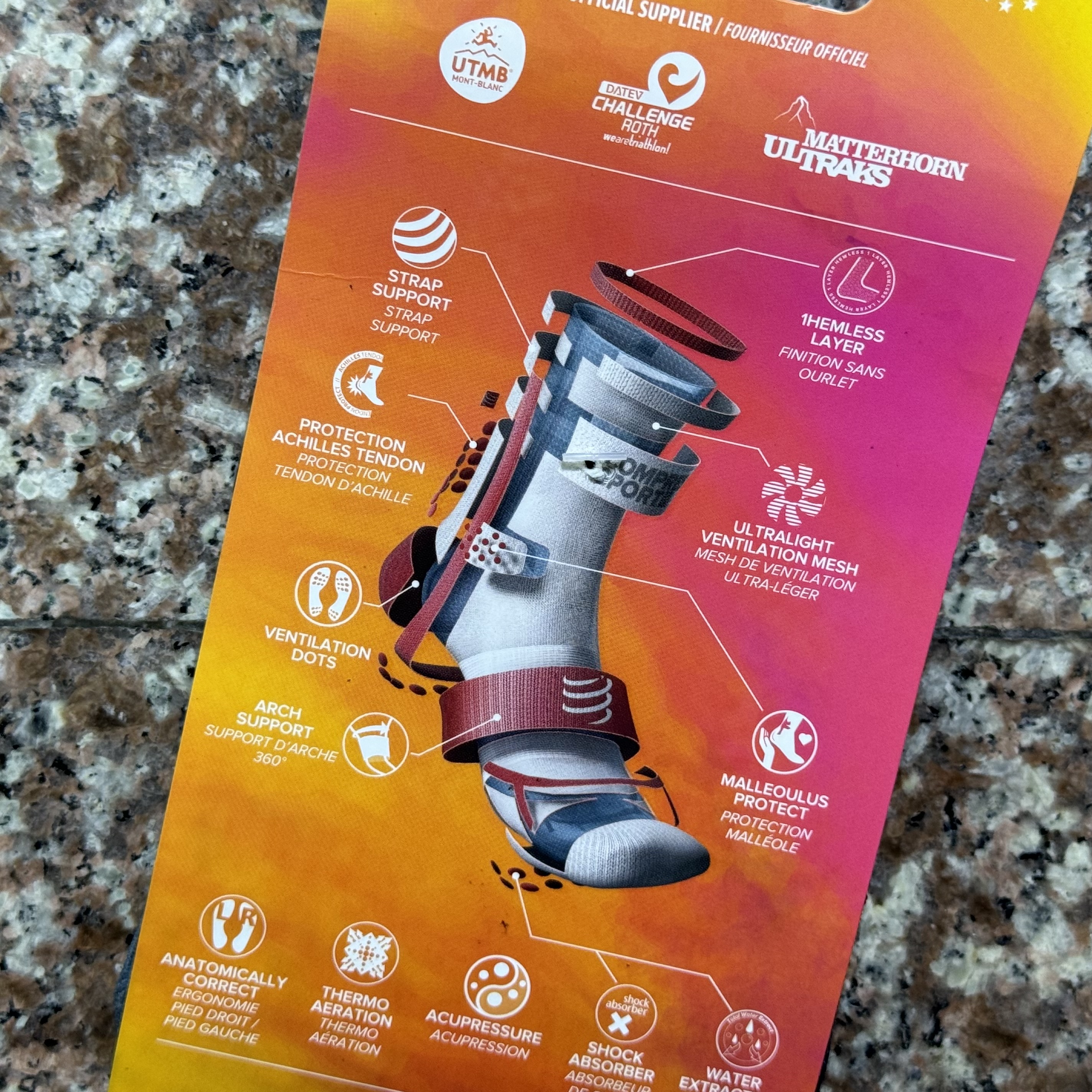 ถุงเท้าวิ่ง Compressport Pro Racing Socks Run High ‘LIMITED’ Kona (T1,T2,T4)