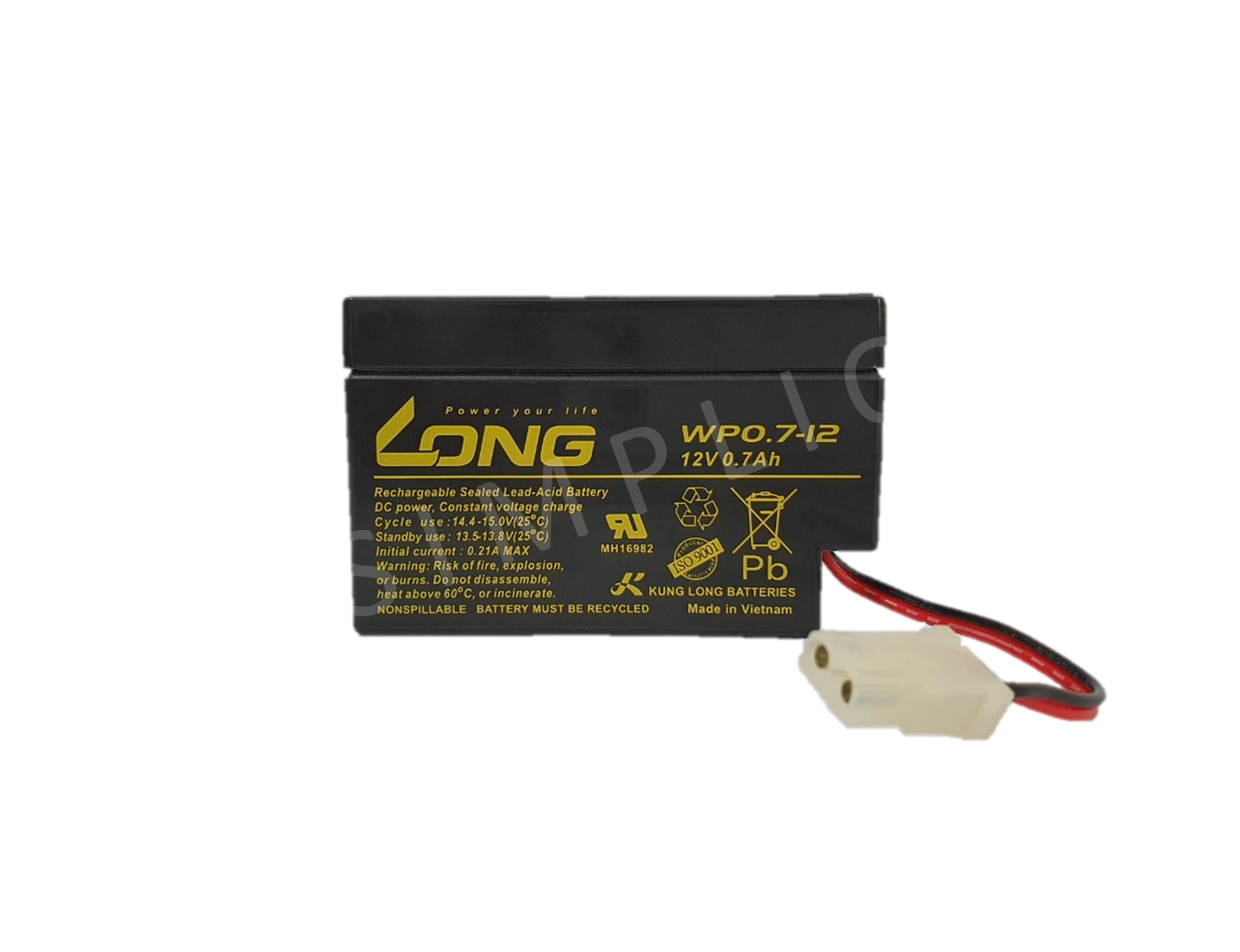Long Battery WP0.7-12 (12V 0.7AH) แบตเตอรี่แห้ง VRLA (แบตแห้ง)