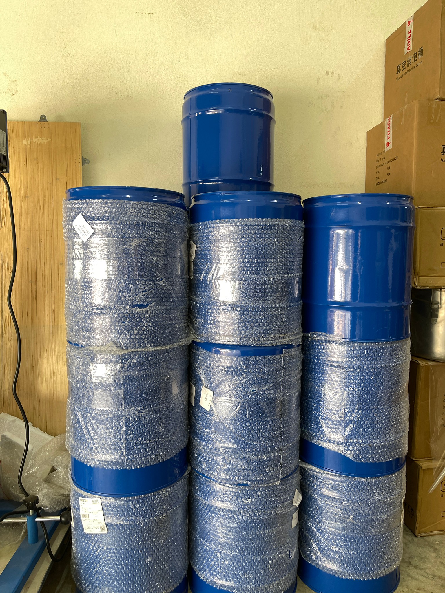 16777 closed baking paint barrel ถังสี ถังเหล็กบรรจุเคมี