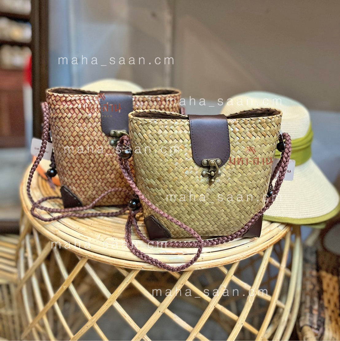 กระเป๋ากระจูดสาน สะพายข้าง crossbody bags 🍃