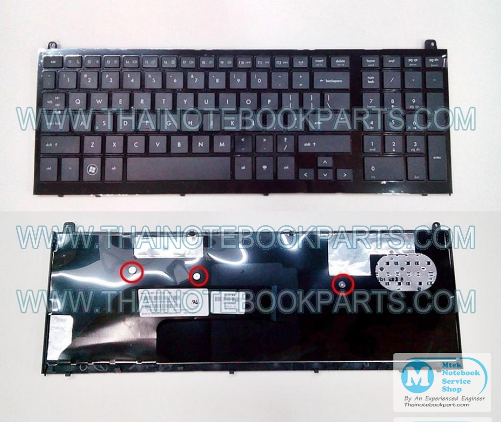 MT07539 คีย์บอร์ดโน้ตบุ๊ค HP ProBook 4520s 4525s - MP-09K13US-4420 Notebook Keyboard (สินค้าใหม่, แป้นพิมพ์อังกฤษ) 1