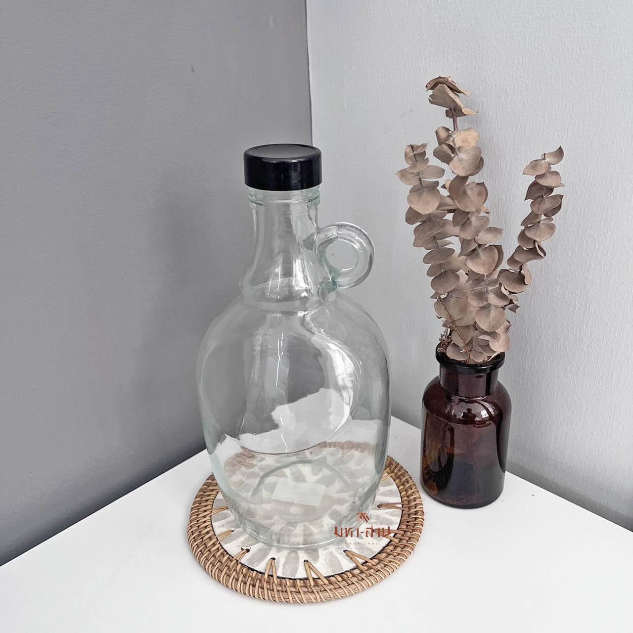 รองจานหวาย แผ่นรองหม้อแต่งโมเสก พร็อพแต่งบ้าน Rattanly Mosaic Tray🍩