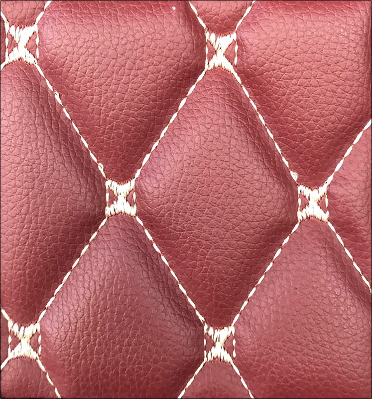 พรมปูพื้นรถยนต์6D TRITON 4ประตู 2014-19 สีไวน์แดง เต็มคัน 3ชิ้น