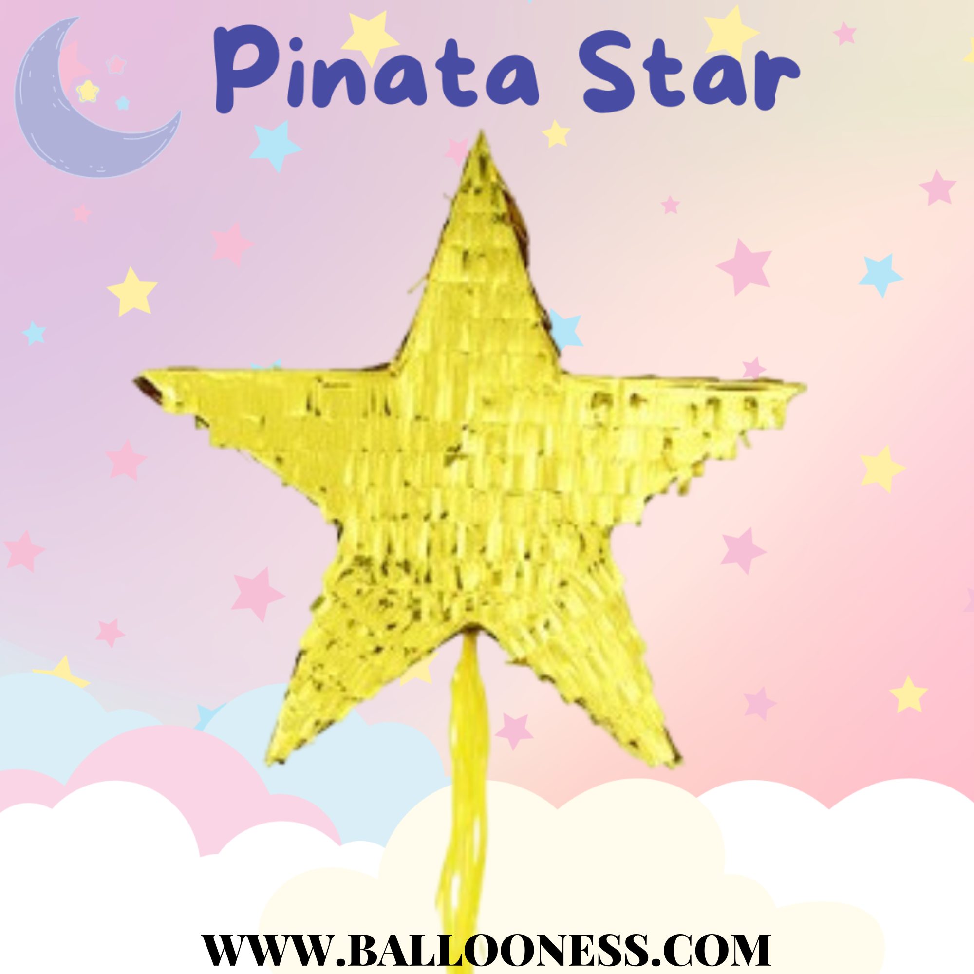 พินาต้า ดาว / Pinata Star พร้อมไม้ตี (ไม่มีขนม)