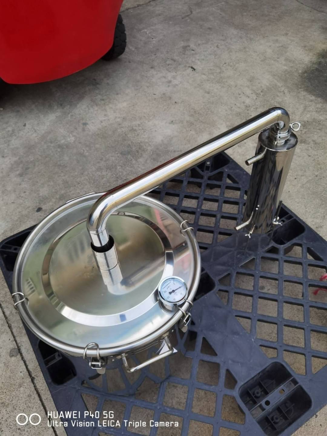 YANTAI-02 หม้อต้ม หม้อกลั่นน้ำ กลั่นไวน์ กลั่นน้ำมันหอมระเหย (ใช้กับเตาแม่เหล็กไฟฟ้าได้)