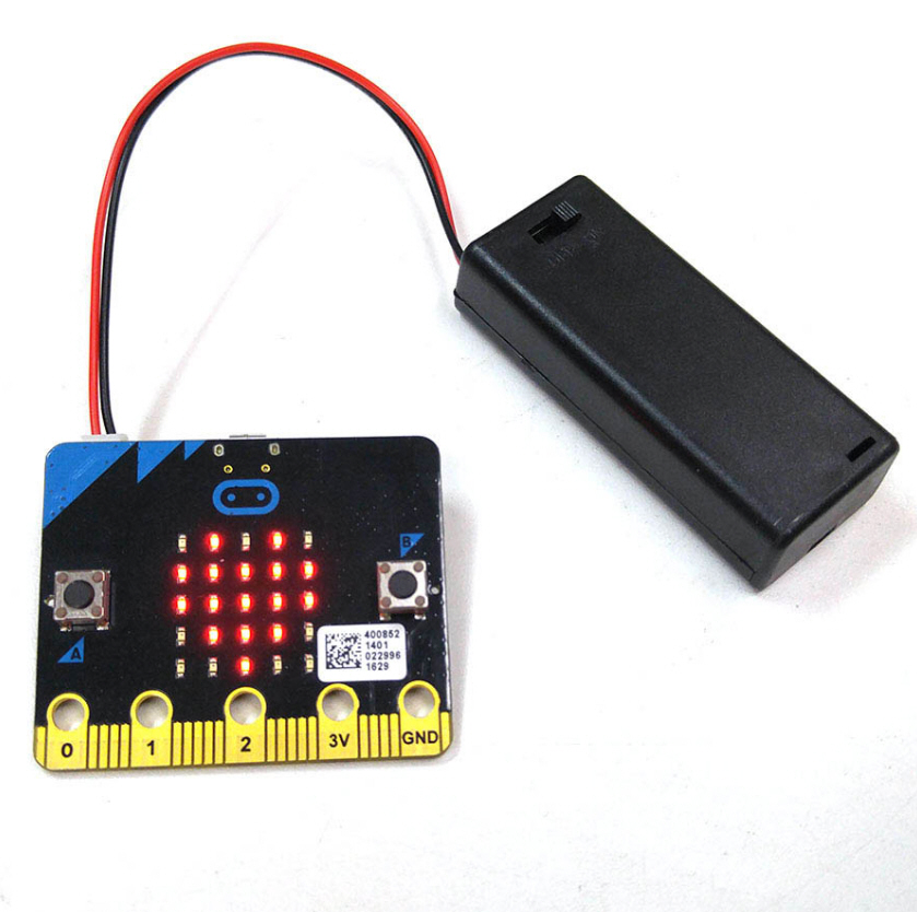 กระบะถ่าน AAA 2 ก้อน พร้อมสายที่มีหัวต่อแบบ JST 2 ขา สำหรับ micro:bit
