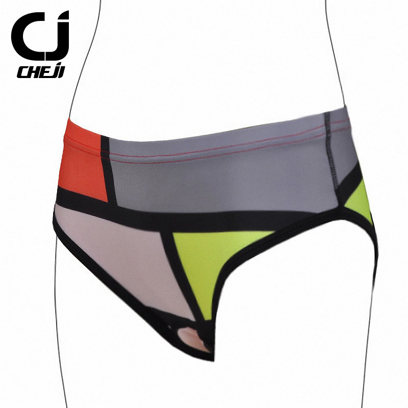 กางเกงจักรยาน ชั้นในเป้าเจล CheJi 18 (03) ลายสี่เหลี่ยม