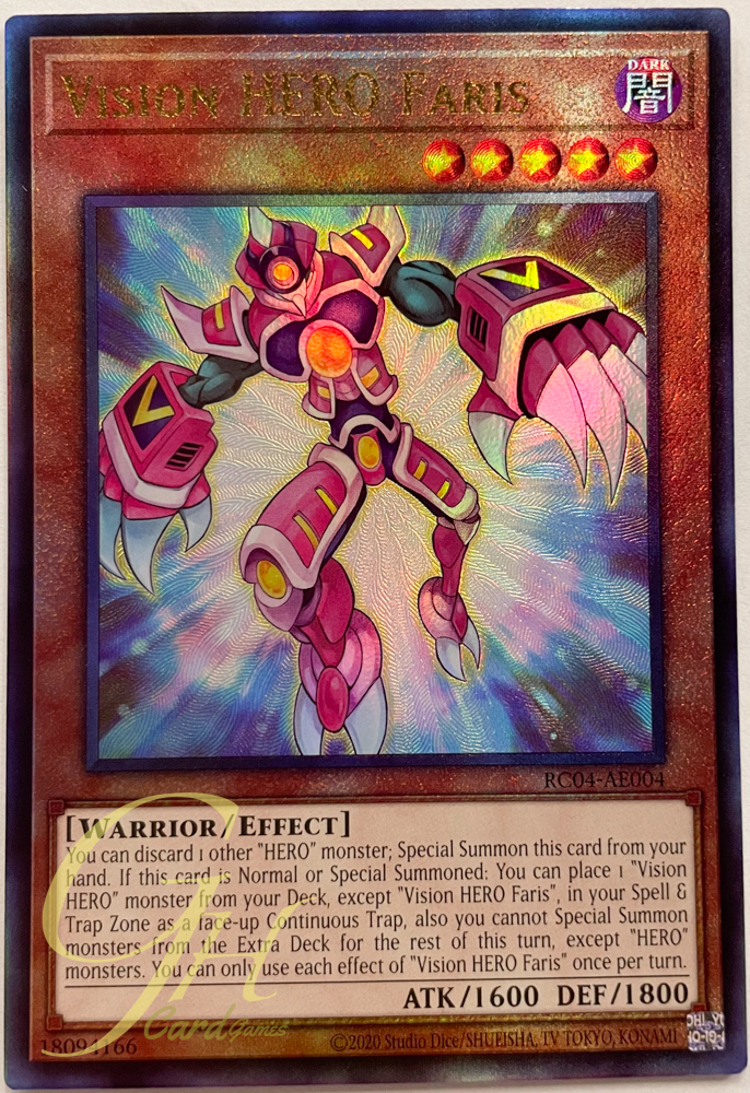 Yugioh [RC04-AE004] Vision HERO Faris (Ultimate Rare)