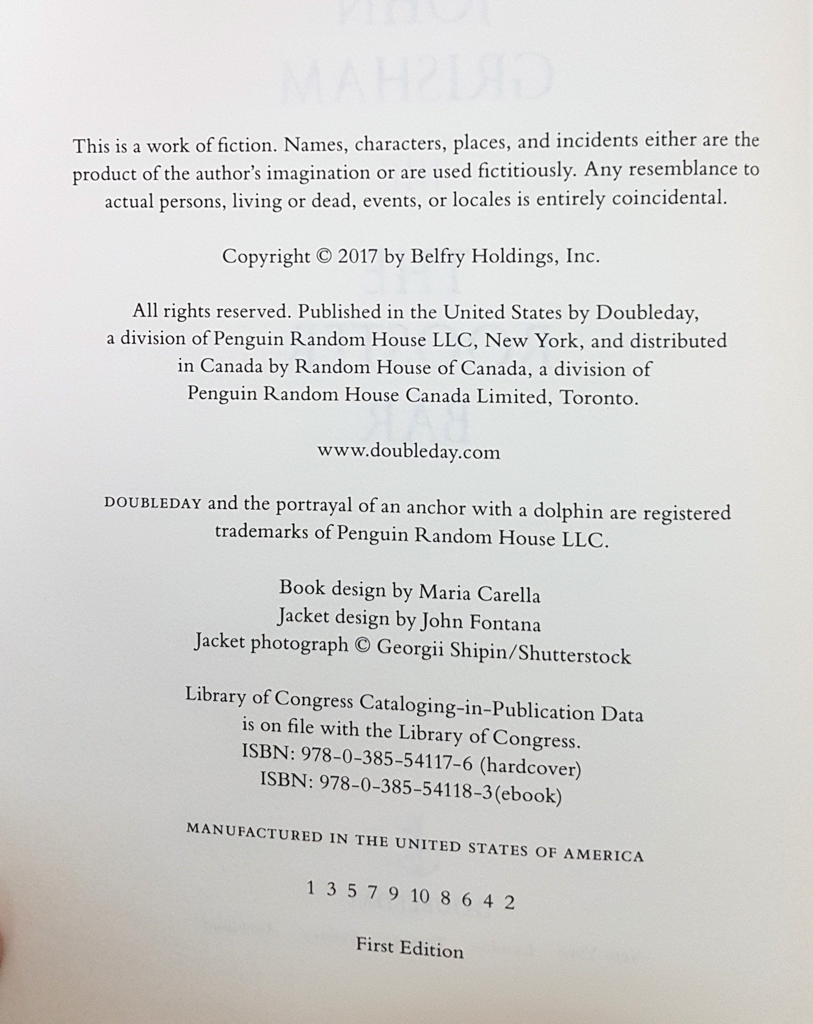 หนังสือ John Grisham ตอน The Rooster Bar ปกแข็ง