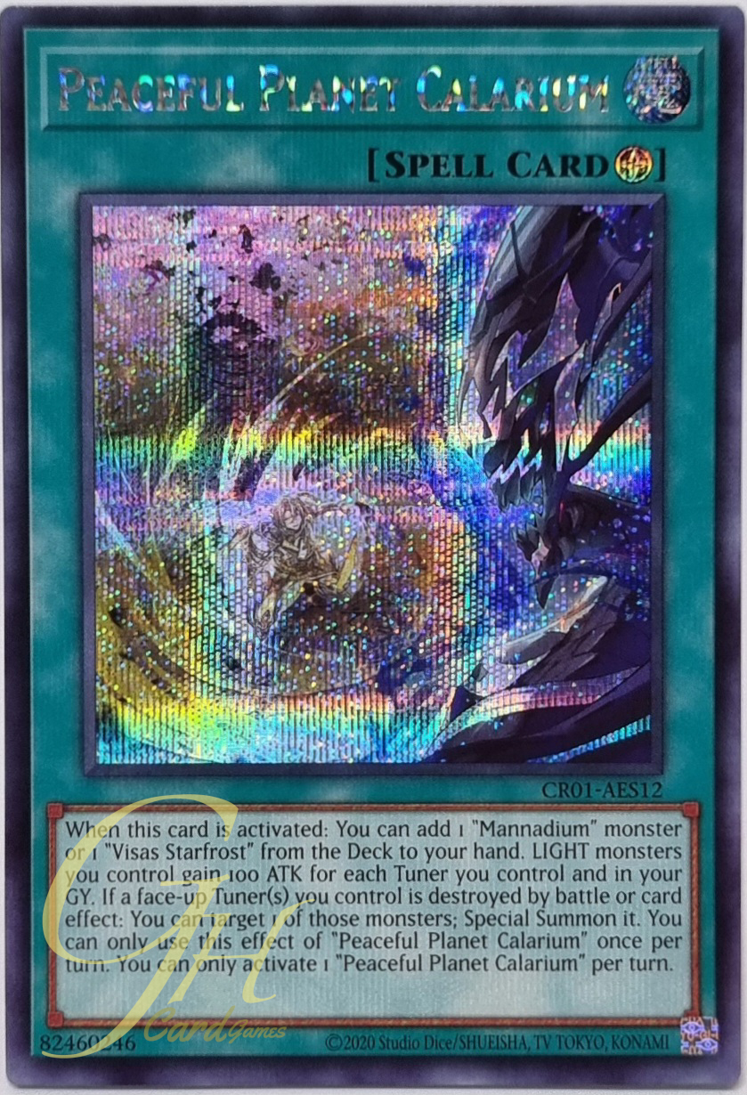 Yugioh [CR01-AES12] Peaceful Planet Calarium (Secret Rare)