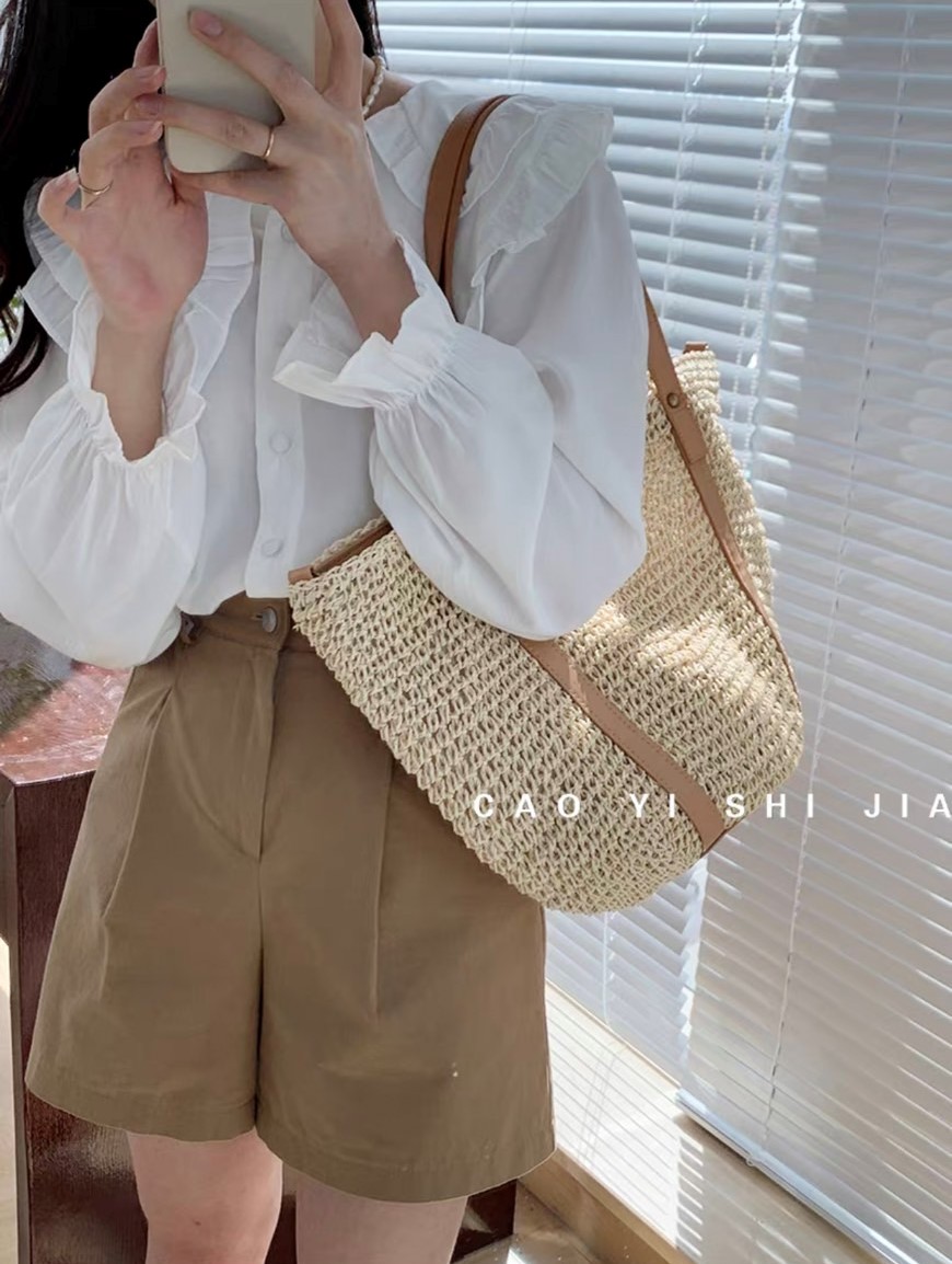 กระเป๋าสะพายสายหนัง กระเป๋าคาเฟ่ กระเป๋าเกาหลี 🤎