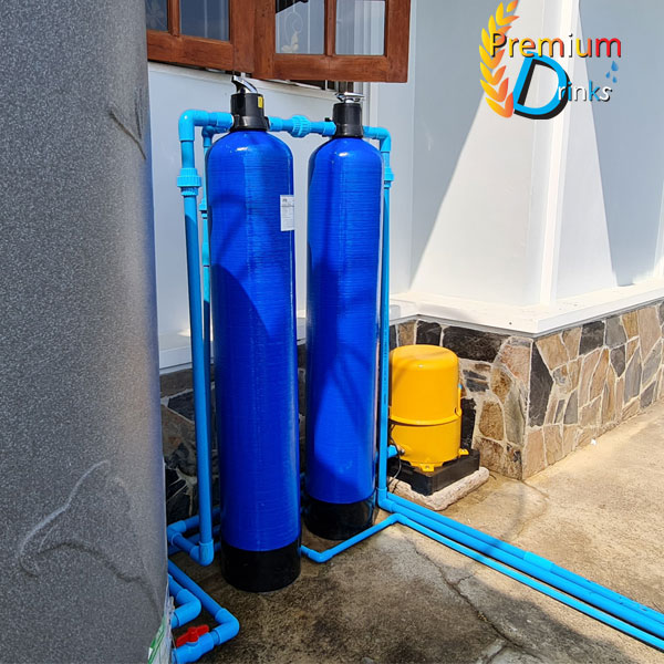 ชุดถังกรองน้ำใช้ขนาดจุสารกรอง 50 ลิตร 2 ใบ คาร์บอน+เรซิ่น ราคาพร้อมติดตั้ง