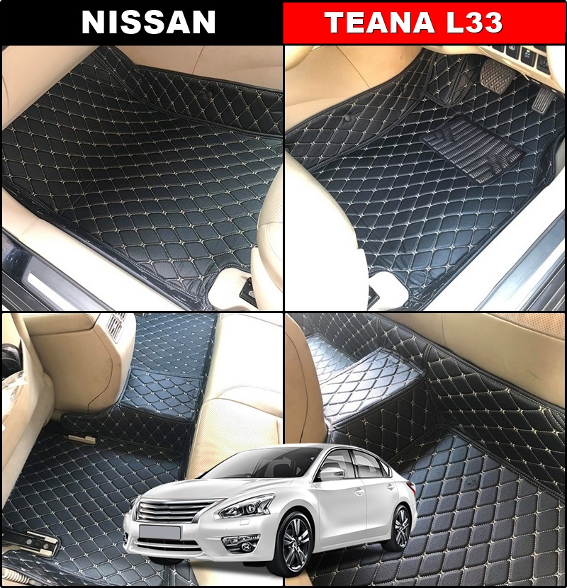พรมปูพื้นรถยนต์ 6D NISSAN TEANA L33 (2013-16) พรมหนัง6D เกรดA เต็มคัน 3ชิ้น