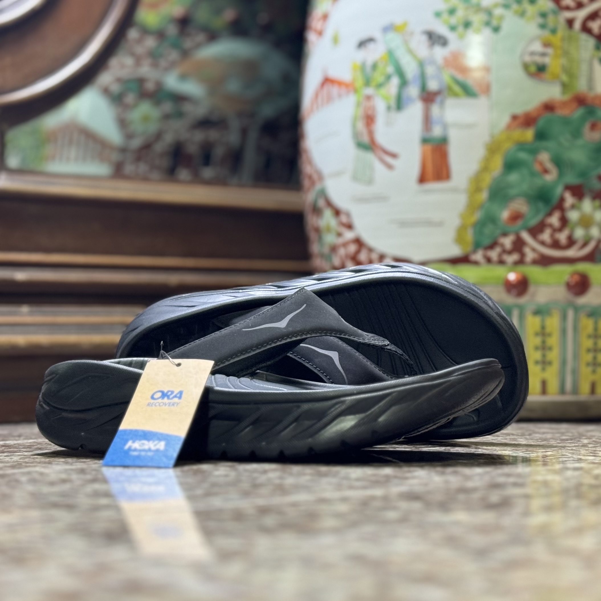 รองเท้า HOKA Ora Recovery Flip Women ‘TripleBlack’ (W8US)