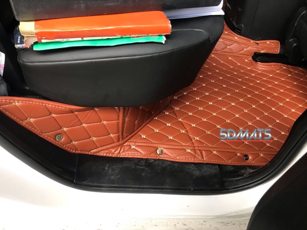 พรมปูพื้นรถยนต์6D ISUZU D-MAX 4Dr. 2020 สีน้ำตาล รุ่นVIP หนาพิเศษ เต็มคัน