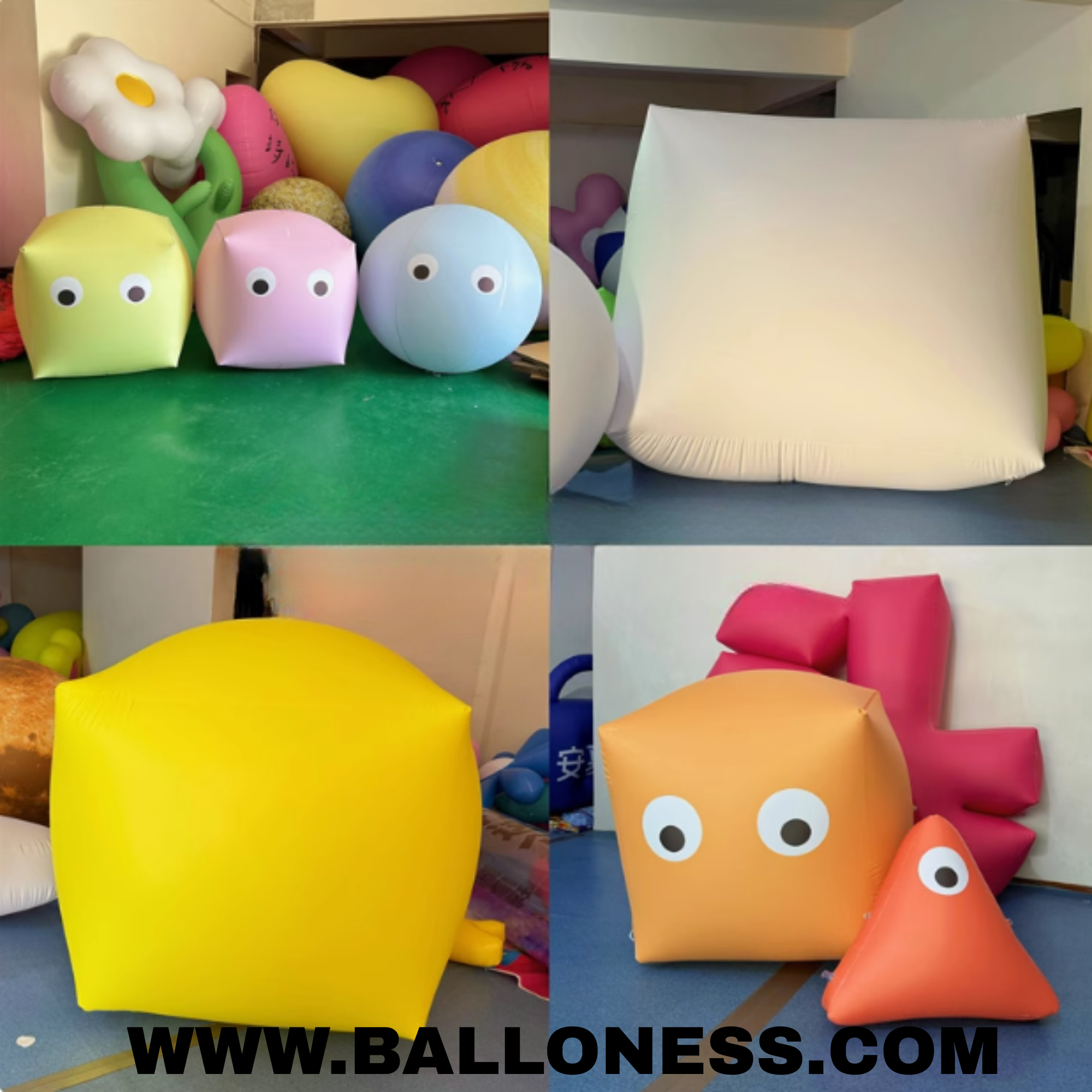 ผลิตพองลม PVC รูปตรงต่างๆ / Production of PVC inflatables in various shapes
