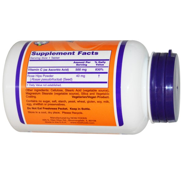 Now Foods, C-500 With Rose Hips, 250 Tablets