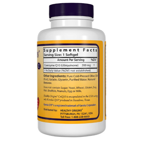 Healthy Origins, CoQ10 ( Kaneka Q10 ), 200 mg, 60 Softgels