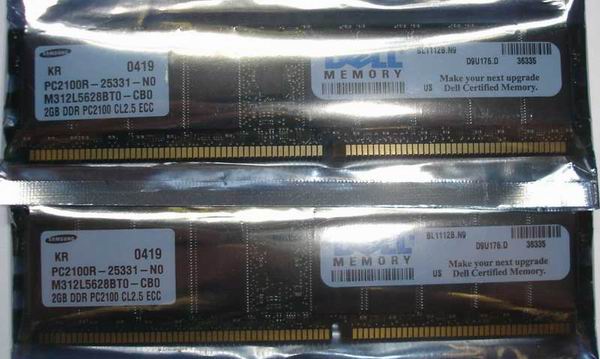 RAM Server GENUINE (แท้) 4GB (2x2GB) DDR ECC Reg PC2100 สำหรับ Server IBM HP DELL