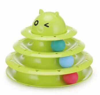 ของเล่นแมวน่ารัก รางบอลสามชั้น