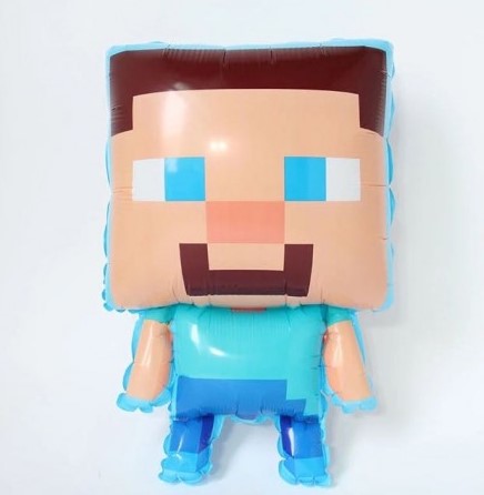 ลูกโป่งฟอยล์ตัวการ์ตูนไมคราฟ / Foil Balloon Cartoon Minecraft