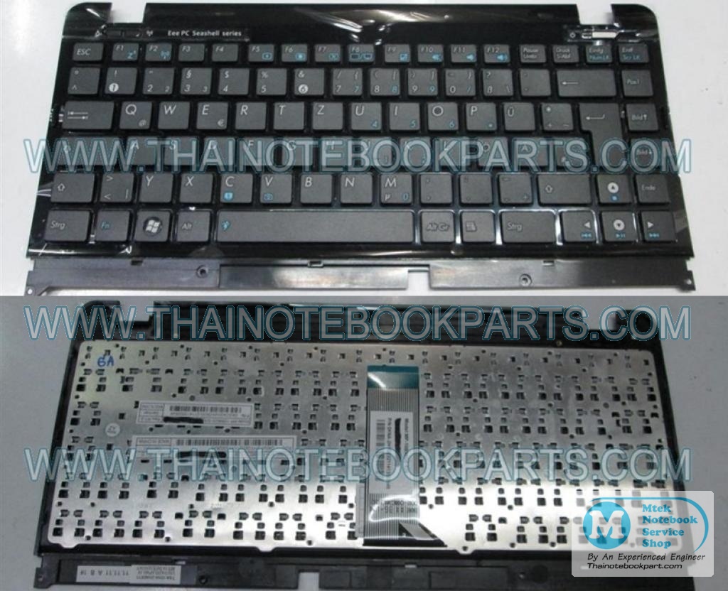 MT05934 คียบอร์ดโน้ตบุ๊ค Asus Eee PC 1201 - MP-10B96D0-528 Notebook Keyboard (สินค้าใหม่,สีดำ, แป้นพิมพ์อังกฤษ) 1