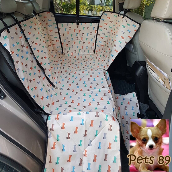 ผ้าคลุมเบาะรถยนต์ โทนสีสว่าง ป้องกันการขีดข่วนของสัตว์เลี้ยง
