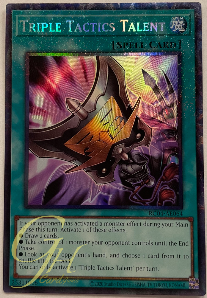 Yugioh [RC04-AE064] Triple Tactics Talent (Collector's Rare)