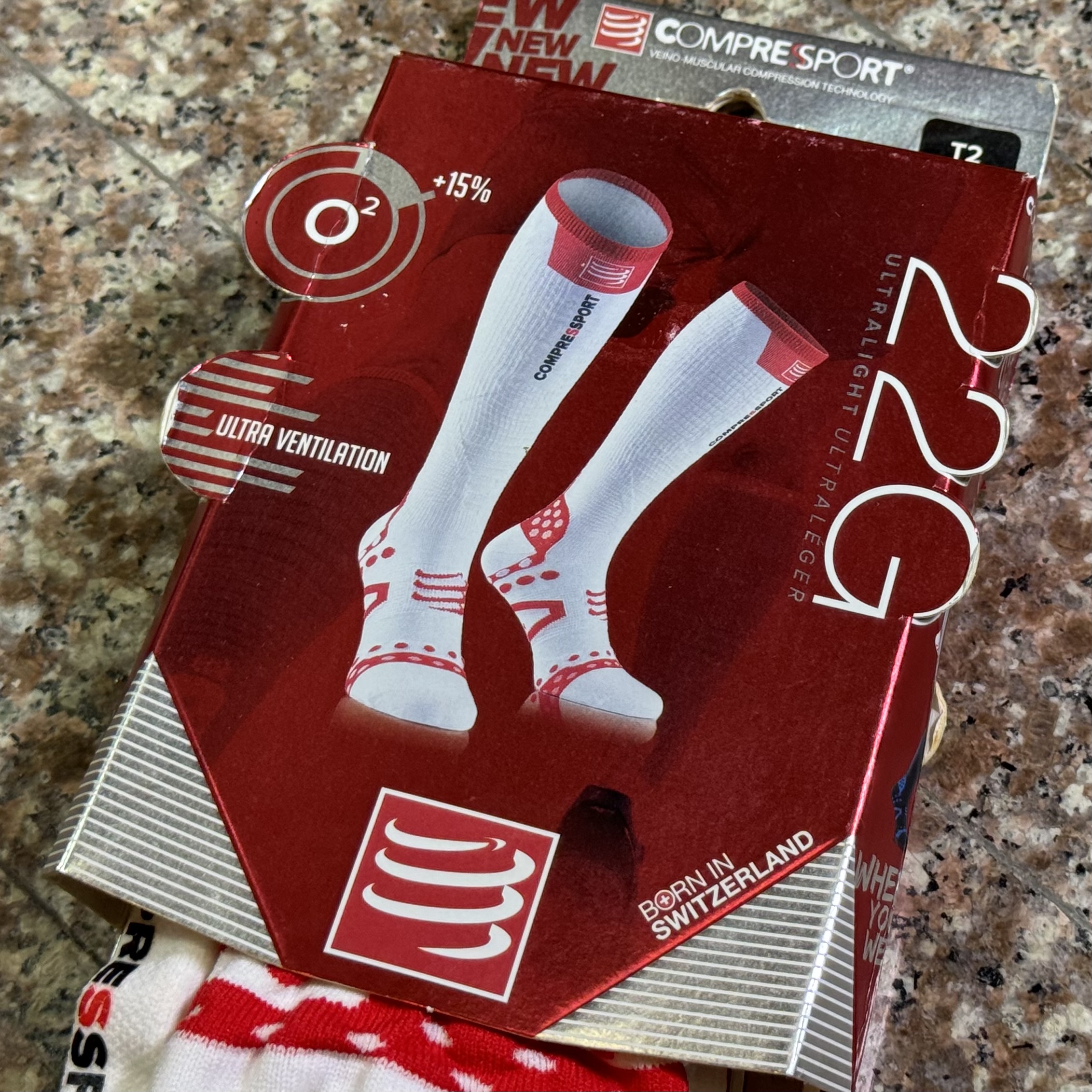ถุงเท้าวิ่ง Compressport Ultralight Pro Racing Full Socks ‘WHITE’ (T2)