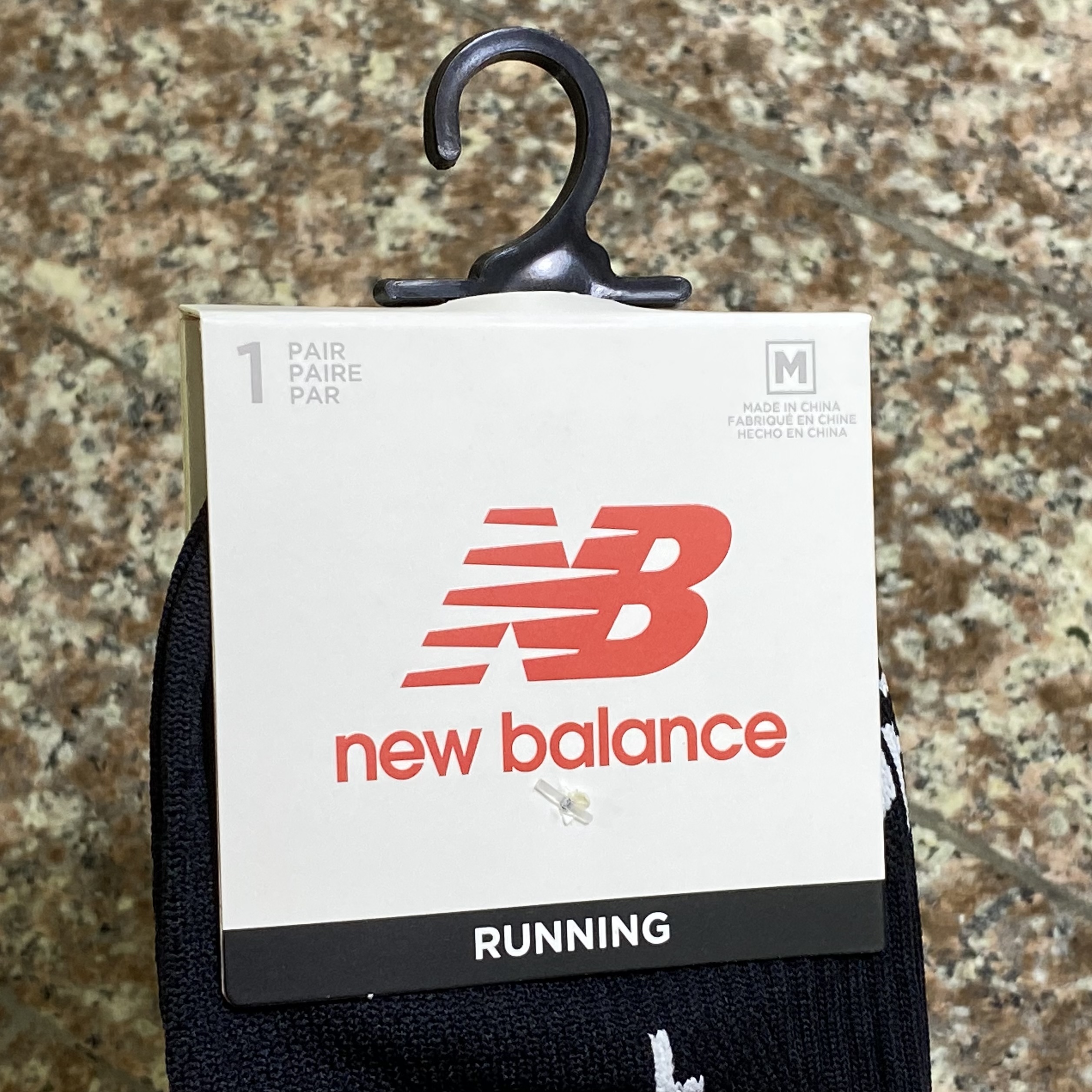 ถุงเท้าวิ่ง New Balance Running Socks ‘BLACK’ (M,L)
