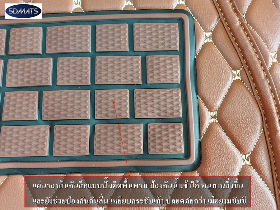 พรมปูพื้นรถยนต์ 6D TOYOTA CAMRY (ปี2002-06) พรม6D QJ VIP หนาพิเศษ สีน้ำตาล เต็มคัน 3ชิ้น