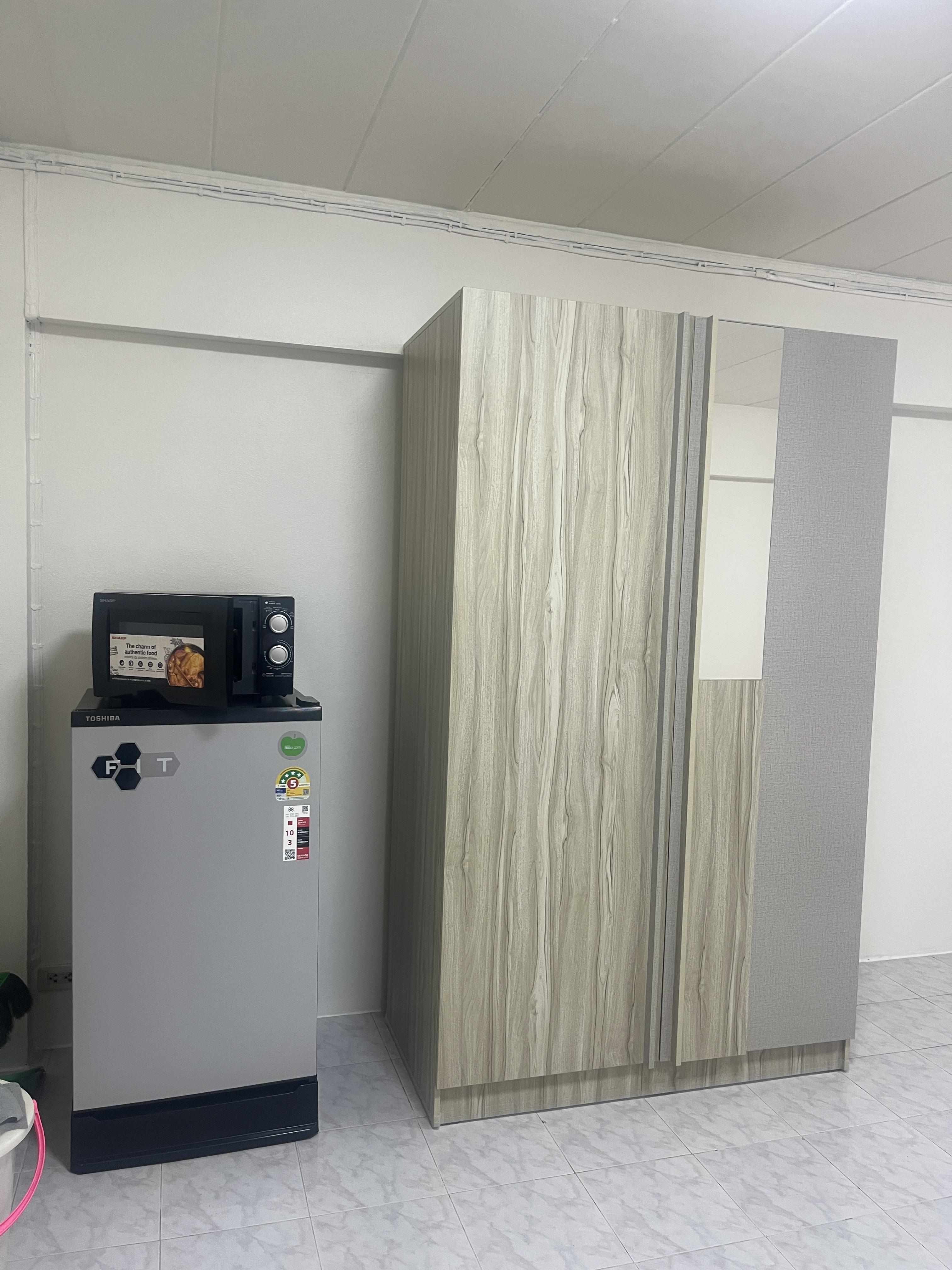 คอนโดให้เช่า นวมินทร์ 123 ใกล้ถนน เฟอร์ ตู้เย็น ไมโครเวฟ